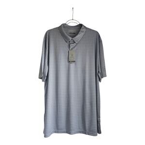 PGA Tour NWT Mens XXL Golf Polo Shirt Plaid Performance Moisture-Wicking UPF 50